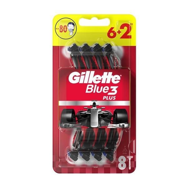 Gillette Самобръснач с 3 ножчета - Gillette Blue 3 Plus Nitro, 8 бр