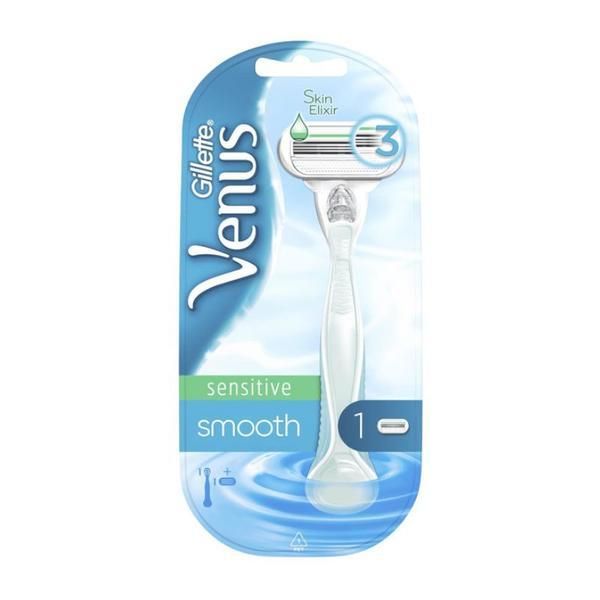 Gillette Самобръсначка с 3 ножчета + 1 резервен за чувствителна кожа - Gillette Venus Smooth Sensitive, 1 бр