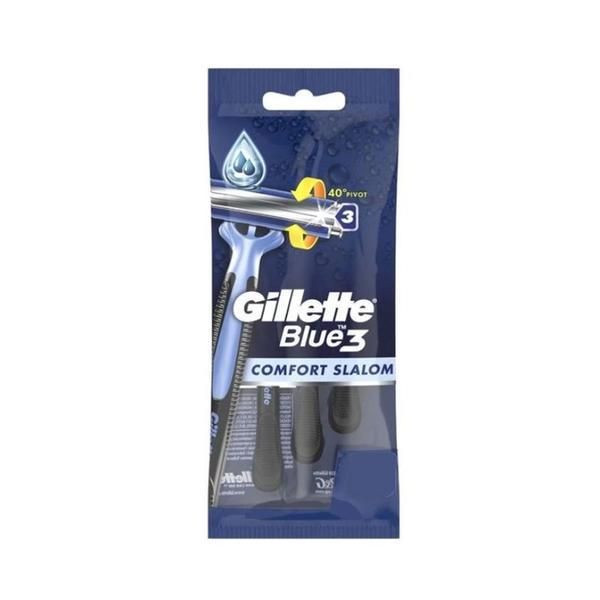 Gillette Самобръсначка с 3 ножчета - Gillette Blue 3 Comfort Slalom, 12 бр