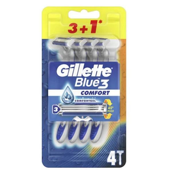 Gillette Самобръсначка с 3 остриета - Gillette Blue 3 Comfort, 4 бр