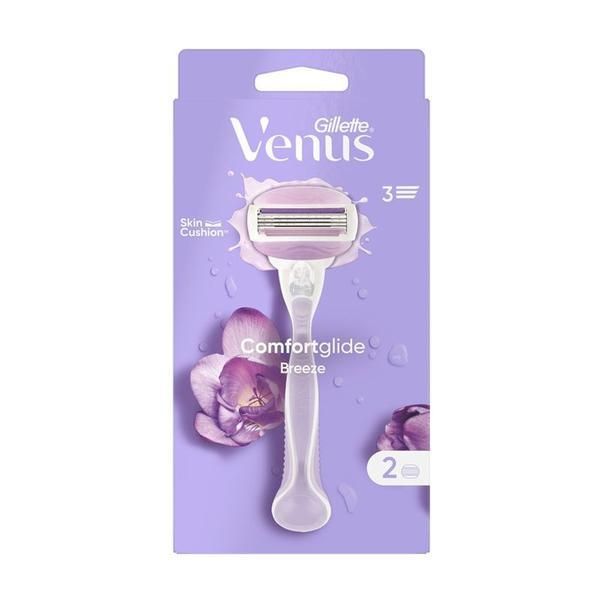 Gillette Самобръсначка с 3 остриета за жени + 2 резервни - Gillette Venus Comfortglide Breeze, 1 бр