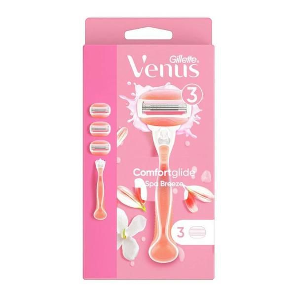 Gillette Самобръсначка с арома на бял чай + 3 резервни части за жени - Gillette Venus Comfortglide Spa Breeze, 1 бр