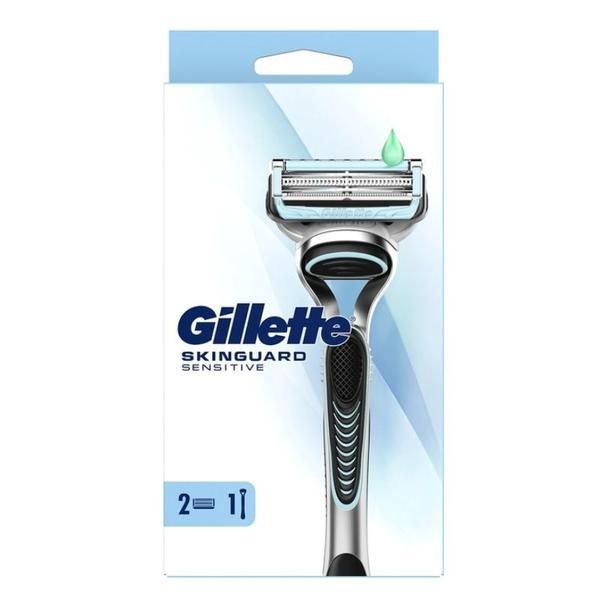 Gillette Самобръсначката + 2 резервни части - Gillette Skinguard Sensitive, 1 бр