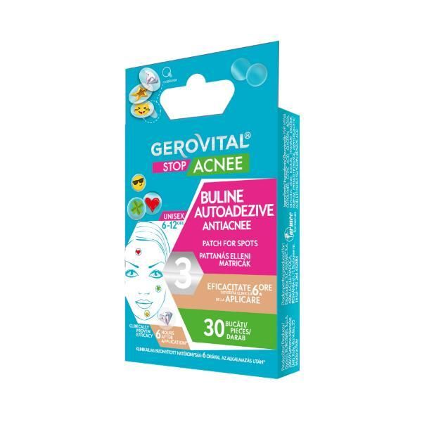 Gerovital Самозалепващи се лепенки против акне Gerovital Stop Acne, 30 бр
