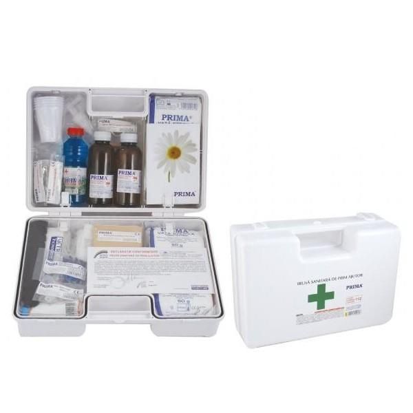 Prima Санитарен комплект за първа помощ Prima, с опора за стената, одобрен от Министерството на здравеопазването
