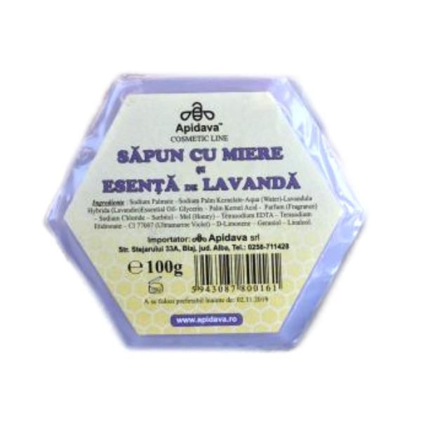 Apidava Сапун с мед и лавандула Apidava, 100г