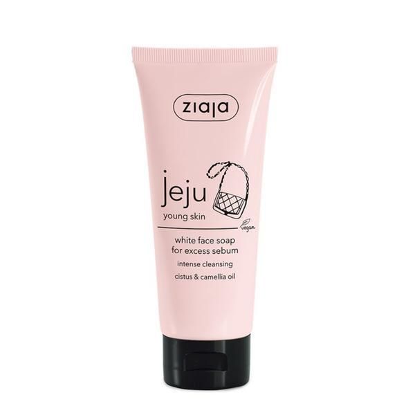 Ziaja Сапун за лице - Ziaja Jeju Pink Young Skin White Face Soap For Excess Sebum, 75 мл