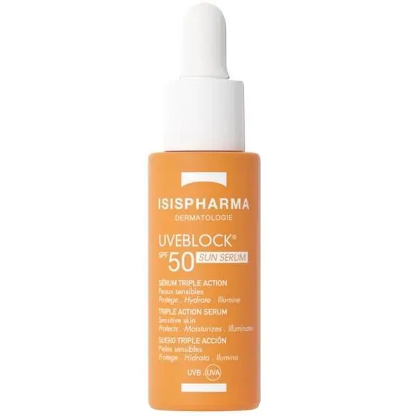 Isispharma Серум с тройно действие и слънцезащита - Isispharma Uveblock Sun Serum SPF50 Triple Action Serum, 28 мл