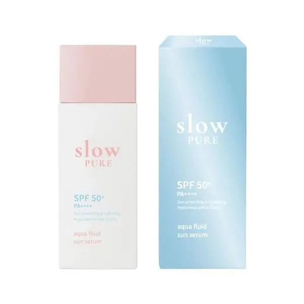 Slowpure Серум със слънцезащита SPF 50+ PA++++ - Slow Pure Aqua Fluid Sun Serum, 50 мл
