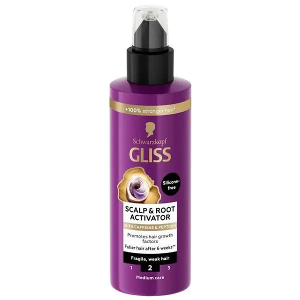 Gliss Серум за крехка и слаба коса с Кофеин и пептиден Schwarzkopf Gliss Scalp &amp; Root Activator for Fragile and Weak Hair, 100 мл