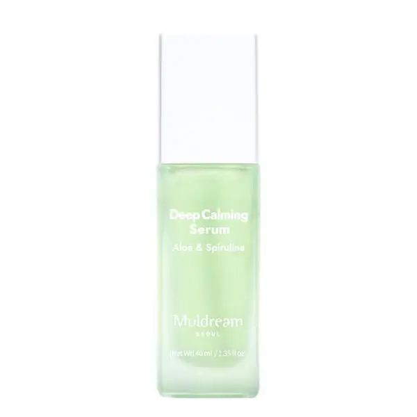 Muldream Серум за лице, успокояващ с алое и спирулина** - Muldream Deep Calming Serum Aloe &amp; Spirulina, 40 мл