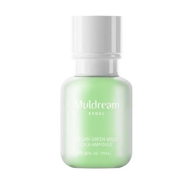 Muldream Серум за лице, успокояващ с Centella Asiatica - Muldream Vegan Green Mild Cica Ampoule, 55 мл