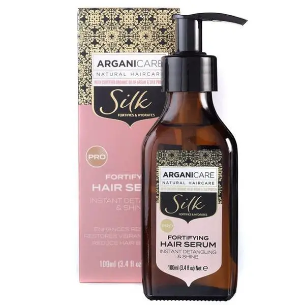 Arganicare Серум за незабавно разплитане и блясък, с копринен протеин - Arganicare Silk Fortifying Hair Serum Instant Detangling&amp;Shine, 100 мл