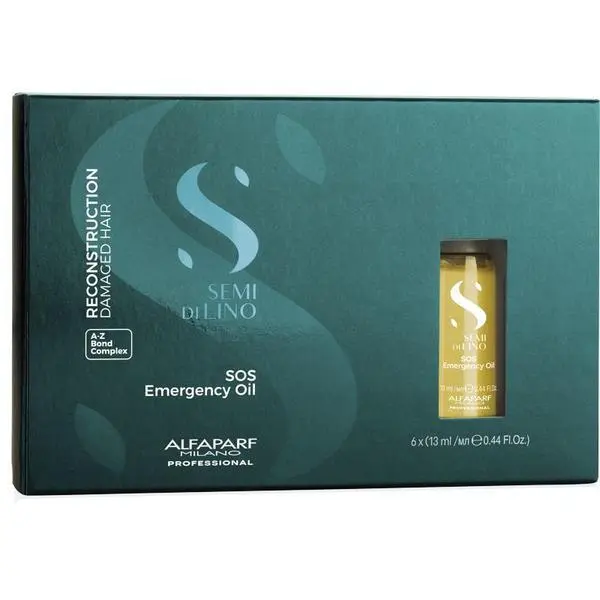 Alfaparf Milano Серум за реконструкция - Alfaparf Milano Semi Di Lino Reconstruction SOS Emergency Oil A-Z Bond Complex, 6 x 13 мл