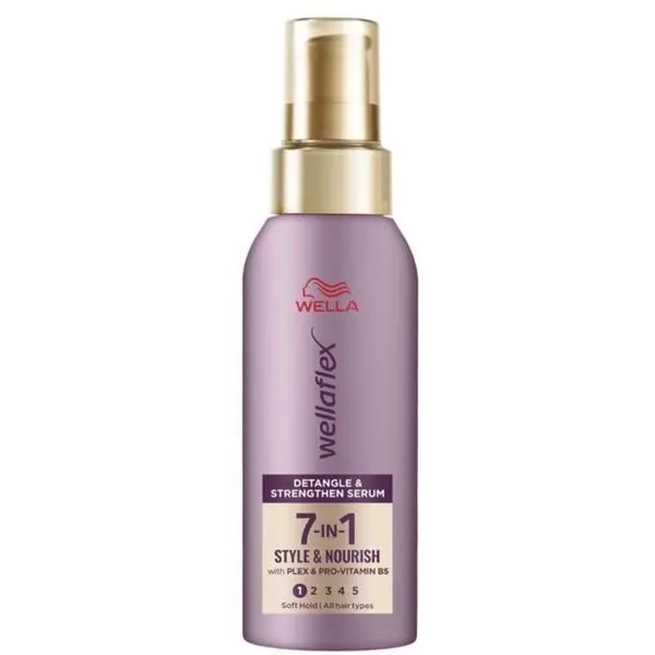 Wellaflex Серум за укрепване и разплитане на косата - Wella Wellaflex 7-in-1 Style &amp; Nourish Detangle &amp; Strength Serum, 100 мл