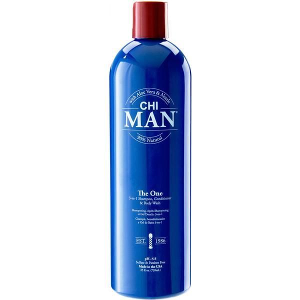CHI Шампоан, балсам и душ гел за мъже - Chi Man The One 3-в-1, 739 мл