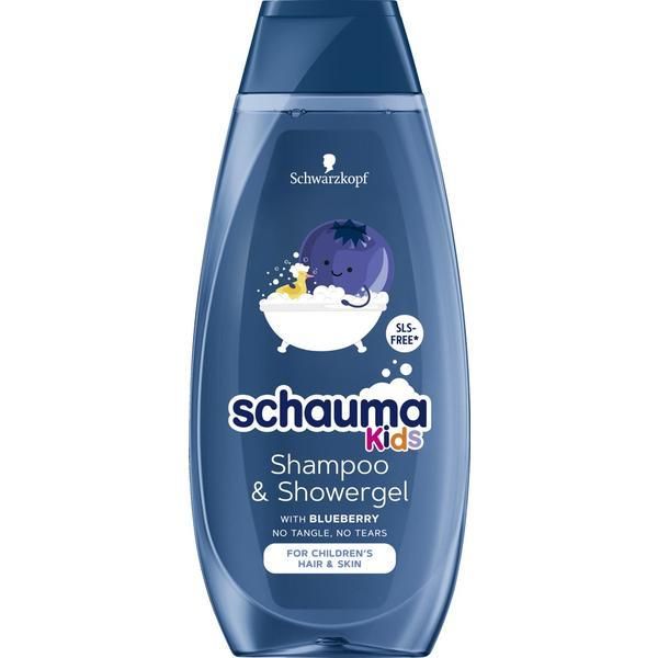 Schauma Шампоан и деш гел с екстракт от касис за детска коса и кожа - Schwarzkopf Schauma Kids, 400 мл