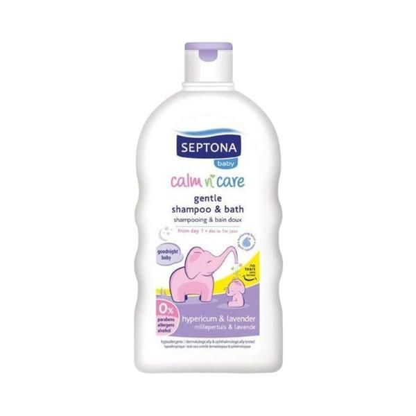 Septona Шампоан и пяна за баня с лавандула за деца - Septona Baby Calm&#039;n&#039;Care Gentle Shampoo &amp; Bath, 200 мл