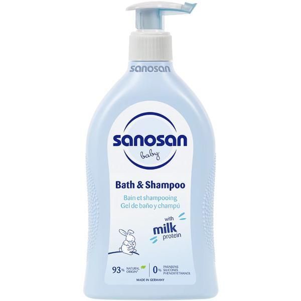 Sanosan Шампоан и Пяна за вана - Sanosan Bath &amp; Shampoo, 500 мл