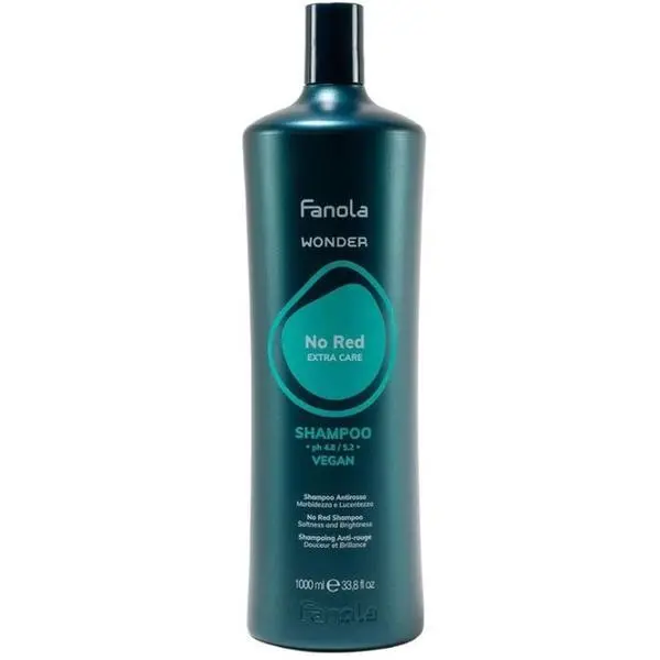 Fanola Шампоан против червени тонове за кестенява или брюнетна коса - Fanola No Red Extra Care Shampoo For Dark Chestnut Hair, 1000 мл