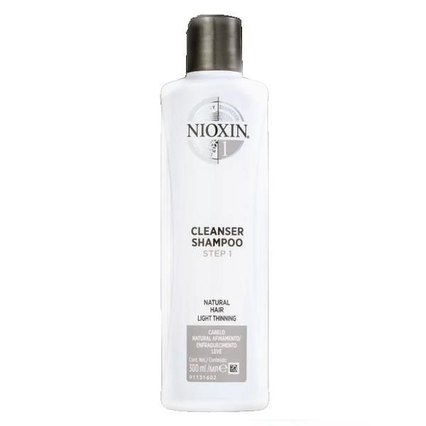 Nioxin Шампоан против падане за изтъняла естествена коса - Nioxin System 1 Cleanser Shampoo, 300 мл