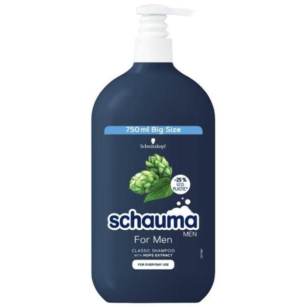 Schauma Шампоан против пърхот с хмел за мъже - Schwarzkopf Schauma Men Anti-Dandruff Intensive Shampoo with Hops, 750 мл