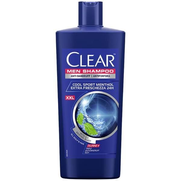 Clear Шампоан против пърхот за мъже - Clear Men Anti-Dandruff Shampoo Cool Sport Menthol, 610 мл