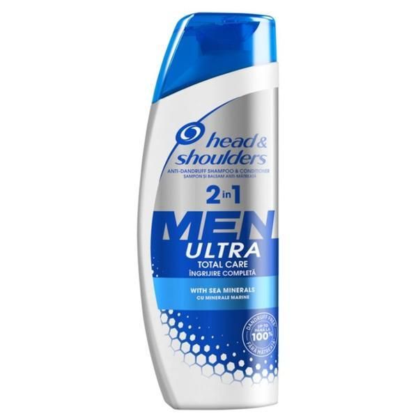 Head&Shoulders Шампоан против пърхот за мъже - Head&amp;Shoulders Men 2in1 Ultra Total Care, 225 мл