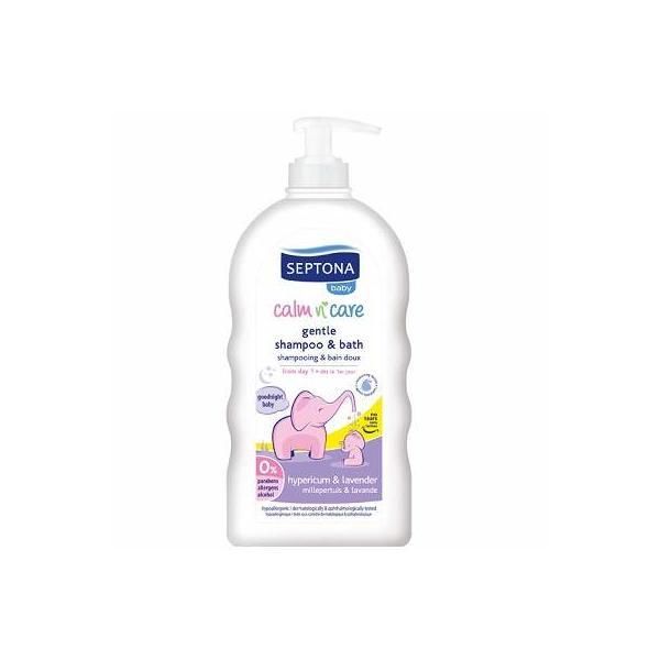 Septona Шампоан с лавандула и хиперикум за деца - Septona Baby Calm&#039;n&#039;Care Gentle Shampoo &amp; Bath Hypericum &amp; Lavender, 500 мл