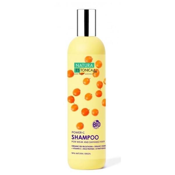 Natura Estonica Шампоан с витамин C, масло от морски зърнастец и портокали - Natura Estonica Power-C Shampoo, 400 мл