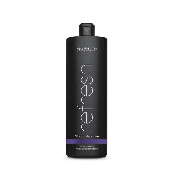 Subrina Шампоан Silver Reflections за неутрализиране на жълти и оранжеви тонове - Subrina Professional Refresh Violet Shampoo, 1000 мл