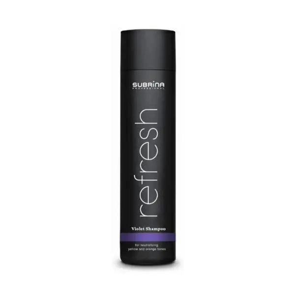 Subrina Шампоан Silver Reflections за неутрализиране на жълти и оранжеви тонове - Subrina Professional Refresh Violet Shampoo, 250 мл