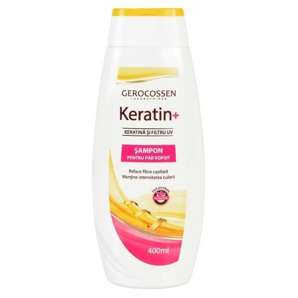 Gerocossen Шампоан за боядисана коса Keratin+ с кератин и UV филтър, Gerocossen Laboratoires, 400 мл