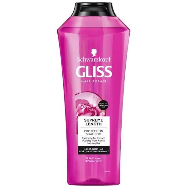 Gliss Шампоан за дълга коса, склонна към увреждане и мастни корени - Schwarzkopf Gliss, 250 мл
