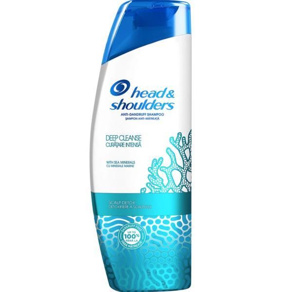 Head&Shoulders Шампоан за интензивно почистване на пърхот и детоксикация на скалпа Head&amp;Shoulders Anti-dandruff Shampoo Deep Cleanse Scalp Detox,, 300 мл
