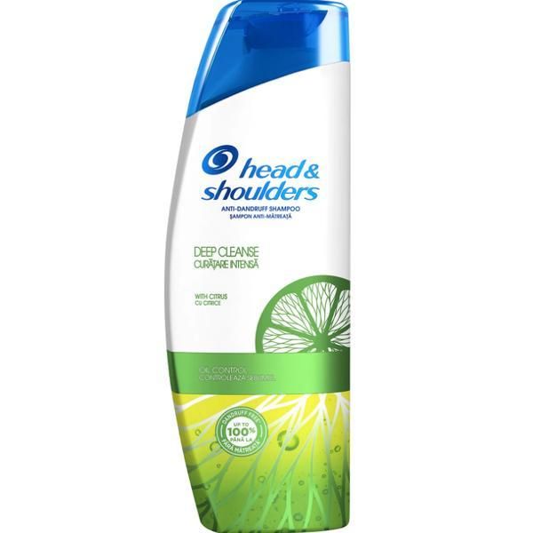 Head&Shoulders Шампоан за интензивно почистване на пърхот и контрол на себума -Head&amp;Shoulders Anti-dandruff Shampoo Deep Cleanse Oil Control, 300 мл