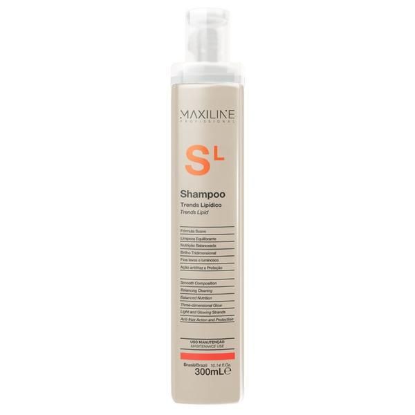 Maxiline Profissional Шампоан за изрусена и боядисана коса - Maxiline Professional Trends Lipid Shampoo, 300 мл