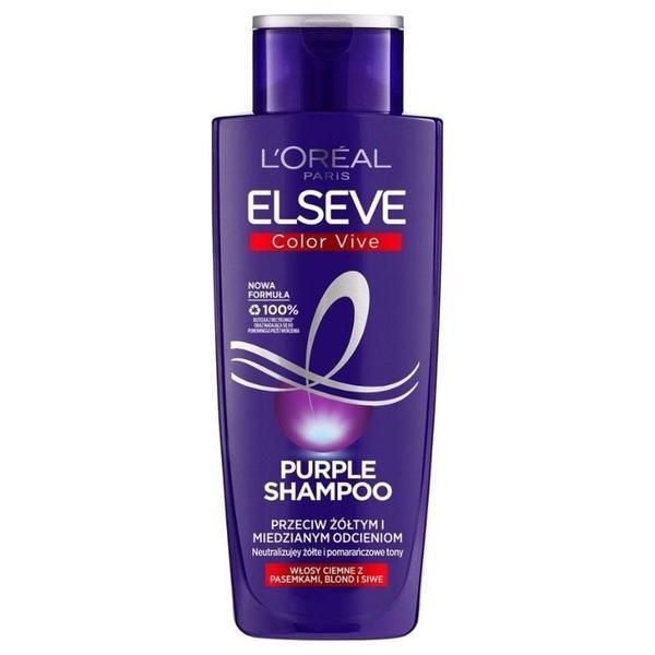 L'Oreal Paris Шампоан за коса против жълти тонове L&#039;oreal Paris - Elseve Color Vive Purple Shampoo, 200 мл