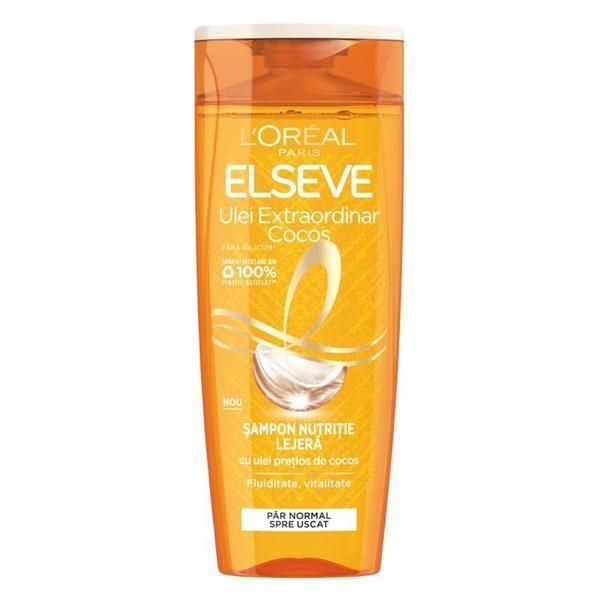L'Oreal Paris Шампоан за коса с кокосово масло L&#039;Oreal Paris - Elseve Magic Oil Coconut Shampoo, 400 мл