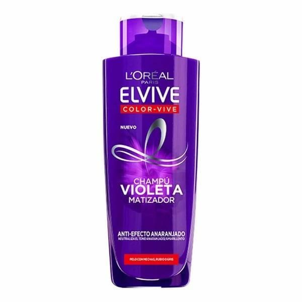 L'Oreal Paris Шампоан за неутрализиране на жълти тонове - L&#039;Oreal Paris Elvive Color Vive Champu Violeta Matizador, 200 мл