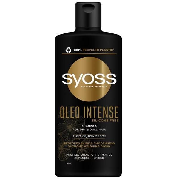 Syoss Шампоан за суха и изтощена коса, с японски масла - Syoss Oleo Intense, 440 мл