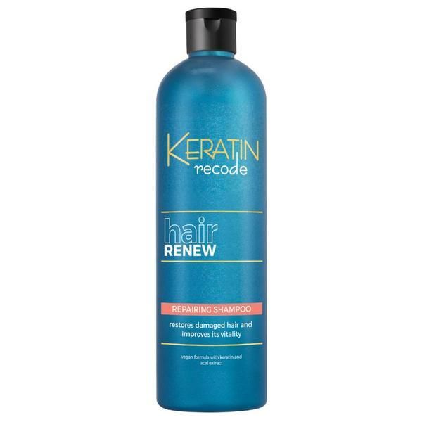 Keratin Recode Шампоан за суха и увредена коса - Keratin Recode Hair Renew Repairing Shampoo, 400 мл