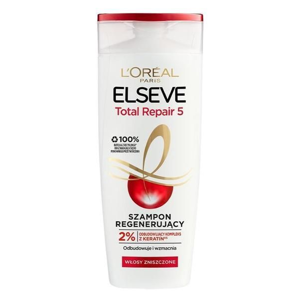 L'Oreal Paris Шампоан за увредена коса L&#039;Oreal Paris - Elseve Total Repair 5 Shampoo, 400 мл
