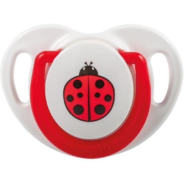 Mamajoo Силиконова ортодонтична биберон и кутия за съхранение - Mamajoo Ladybug &amp; Red Box, 6 m+, 1 бр