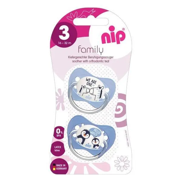 Nip Силиконова залъгалка Family No. 3 Nip 31005
