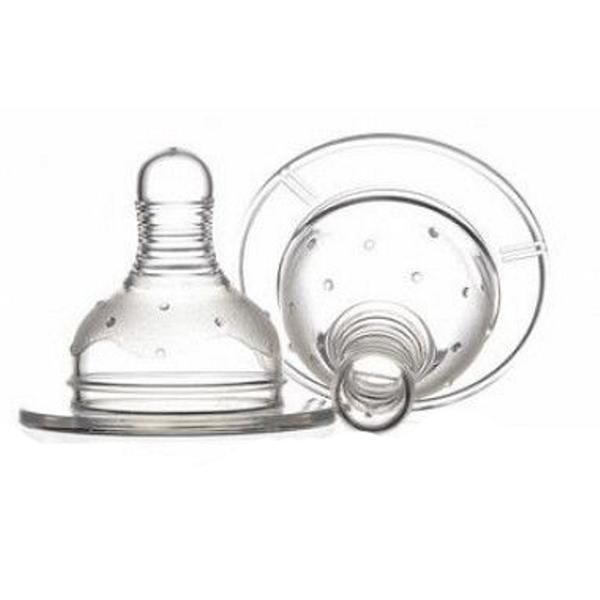 Minut Силиконови биберони с широко стичане 3+ Minut, 2 бр