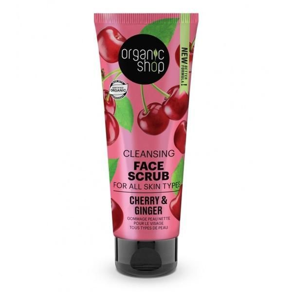 Organic Shop Скраб за лице Cherry &amp; Ginger Organic Shop Cherry &amp; Ginger Organic Scrub , 75мл
