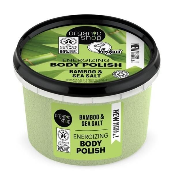 Organic Shop Скраб за тяло с морска сол и тропически бамбук Organic Shop, 250 мл