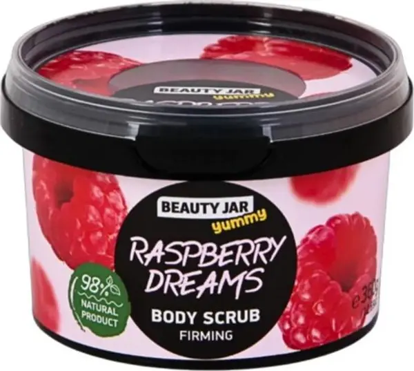 Beauty Jar Скраб за тяло със стягащ ефект - Beauty Jar Yummy Raspberry Dreams Body Scrub, 360 гр