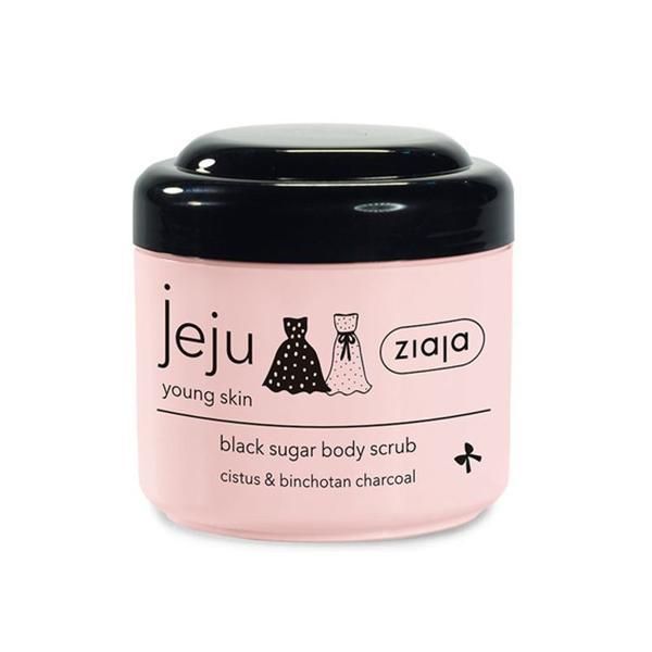 Ziaja Скраб за тяло със захар и въглен - Ziaja Jeju Pink Young Skin Black Sugar Body Scrub, 200 мл
